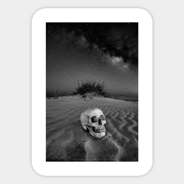 Skull & Milky Way Sticker by Jeff Allyn Szwast